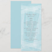 Menu Blauwe Waterverf Deco Wedding (Voorkant / Achterkant)