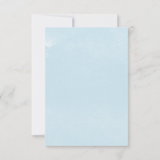 Menu Blauwe Waterverf Keuze RSVP-kaart (Achterkant)