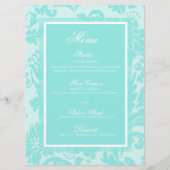 menu blauwgroen damtbruiloft (Voorkant)