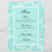 menu blauwgroen damtbruiloft (Voorkant)