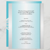 Menu blauwgroen en witte Zebra (Voorkant / Achterkant)