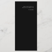 Menu Bloedbrieven Minimale zwarte bruiloft (Achterkant)