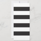 Menu Bloem Zwart Wit Elegant Trouwreceptie Kaart (Achterkant)