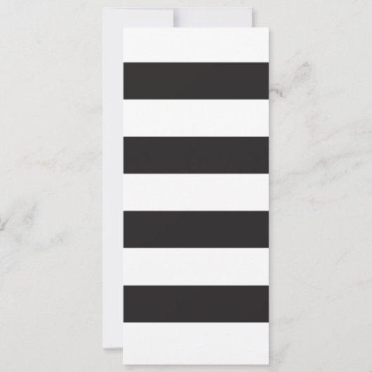 Menu Bloem Zwart Wit Elegant Trouwreceptie Kaart (Achterkant)