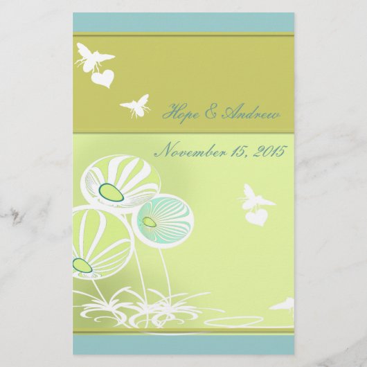 Menu Bloemen en bijen (Achterkant)