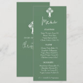 Menu Bloemen Kruis Christeing varen Groen (Voorkant / Achterkant)