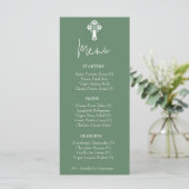 Menu Bloemen Kruis Christeing varen Groen (Staand voorkant)