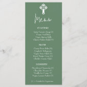 Menu Bloemen Kruis Christeing varen Groen (Voorkant)