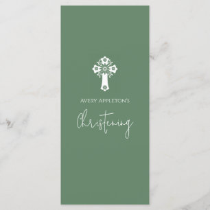 Menu Bloemen Kruis Christeing varen Groen