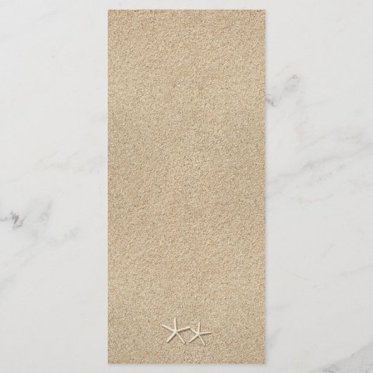 Menu Blue Beach Waves Weddenschap (Achterkant)