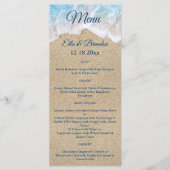 Menu Blue Beach Waves Weddenschap (Voorkant)