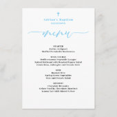 Menu Blue Boy Baptism (Voorkant)