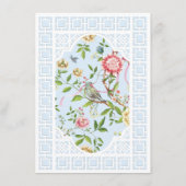 Menu Blue Chinoiserie Floral - Trianon (Achterkant)