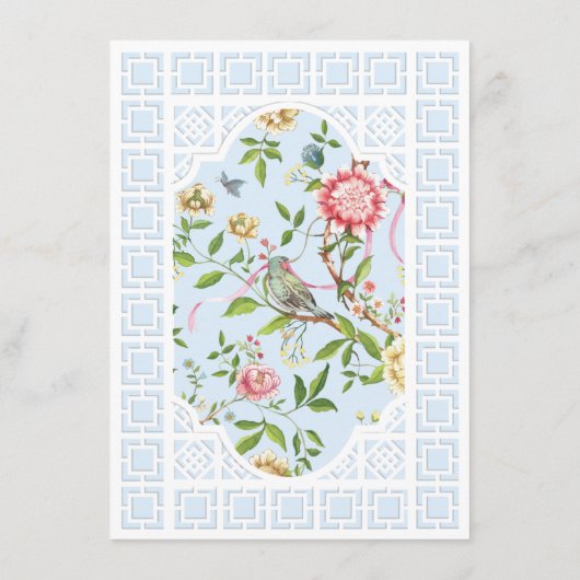 Menu Blue Chinoiserie Floral - Trianon (Achterkant)