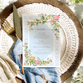 Menu Blue Chinoiserie Floral - Trianon