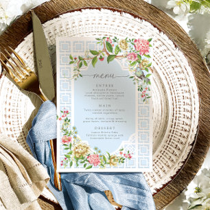 Menu Blue Chinoiserie Floral - Trianon