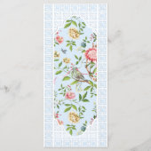 Menu Blue Chinoiserie Floral - Trianon (Achterkant)