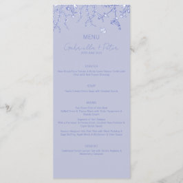 Menu Blue Chinoiserie Wedding