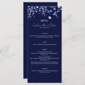 Menu Blue Chinoiserie Wedding (Voorkant / Achterkant)