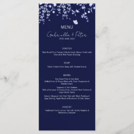 Menu Blue Chinoiserie Wedding