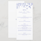 Menu Blue Chinoiserie Wedding (Voorkant / Achterkant)