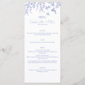 Menu Blue Chinoiserie Wedding (Voorkant)