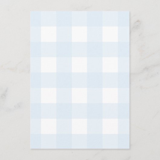Menu Blue Gingham (Achterkant)