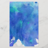 Menu Blue Waterverf Wedding (Achterkant)