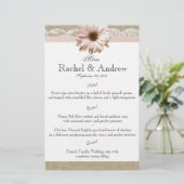 Menu Blush Daisy Country Lace (Staand voorkant)