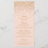 Menu Blush Pink & Gold Confetti Wedding (Voorkant)