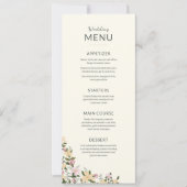 Menú boda flores tropicales bohemio clásico (Voorkant)