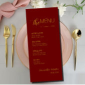 Menu Bogundy Minimal Script Wedding