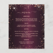 Menu bordeaux roos gold (Voorkant)