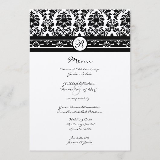  menu Borden zwart-wit (Voorkant)