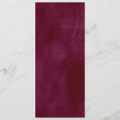 Menu Bourgogne en Blue Floral Wedding (Achterkant)