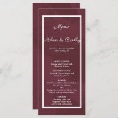 Menu Bourgogne en Gold Glitter Pocket (Voorkant / Achterkant)