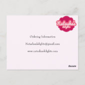 Menu briefkaart (Achterkant)