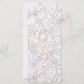 Menu Bruiloft Gouden Lelies William Morris Kaart (Achterkant)