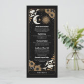 Menu Bruiloft Tarot Zon Maan Receptie Party Kaart (Staand voorkant)