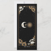 Menu Bruiloft Tarot Zon Maan Receptie Party Kaart (Achterkant)