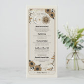 Menu Bruiloft Tarot Zon Maan Receptie Party Kaart (Staand voorkant)