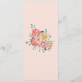 Menu Bruiloft Zomer Bloemen Waterverf Receptie (Achterkant)