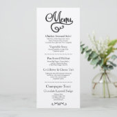 Menu Bruiloftsreceptie Elegant Kraft Schrift Kaart (Staand voorkant)