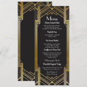 Menu Bruiloftsreceptie Jaren 1920 Art Deco (Voorkant / Achterkant)