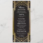 Menu Bruiloftsreceptie Jaren '20 Art Deco (Voorkant)