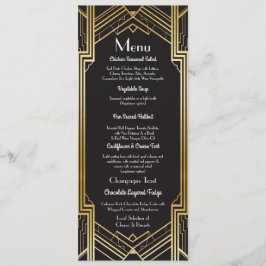 Menu Bruiloftsreceptie Jaren '20 Art Deco