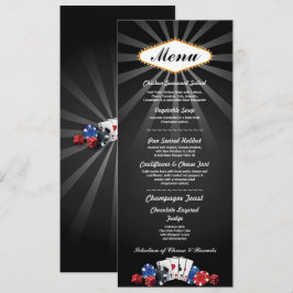 Menu Bruiloftsreceptie Las Vegas Casino Kaart