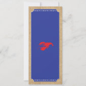 Menu Bruiloftsreceptie Rivierkreeften Kooklobster  Kaart (Achterkant)