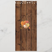 Menu Bruiloftsreceptie Rustieke Pompoen Houten Kaa (Achterkant)