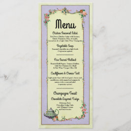 Menu Bruiloftsreceptie Wonderland Theekan Kaarten